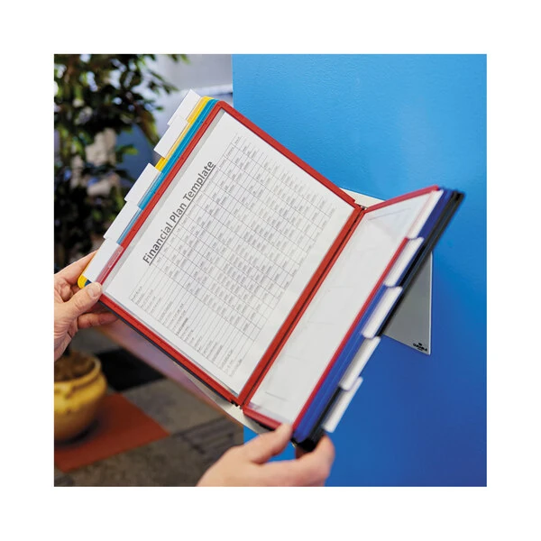 Durable 551500 VARIO Assorted Borders and Panels Letter Sized 10 Panel Desktop Reference System