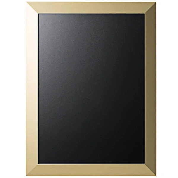 MasterVision PM04156120 24" x 18" Black Kamashi Gold Frame Chalk Board
