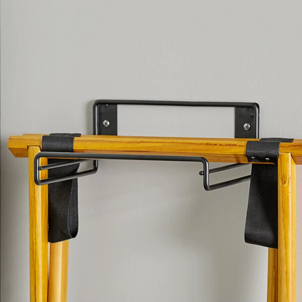 Lancaster Table & Seating 10 1/4" x 9 1/4" x 4 1/2" Wall-Mount Tray Stand Holder