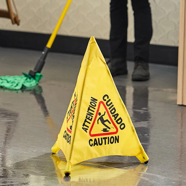 Advantage Supplies 20" Caution Wet Floor Pop-Up Sign