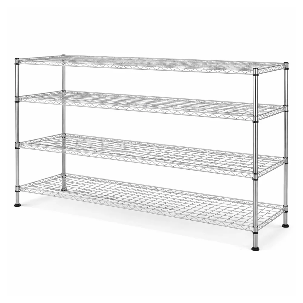Culinex, Chrome Plated, 4 Tier, Wire Shelving Unit, 1220 mm Length, Silver