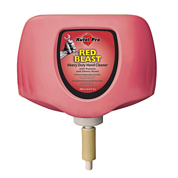 Kutol Pro 7767 Red Blast Cherry Scented Heavy-Duty Hand Cleaner with Pumice 2000 mL / 2 L Cartridge for Kutol DuraView Dispensers - 4/Case