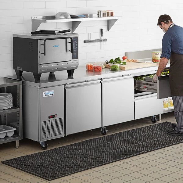 Avantco SS-UD-3RE 93" Stainless Steel Extra Deep Undercounter Refrigerator with 2 Right Drawers and 2 Doors