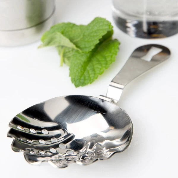 Barfly® M37029 7" Stainless Steel Scalloped Julep Strainer