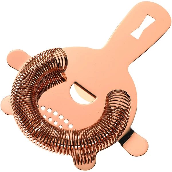 Barfly® M37071CP Heavy-Duty 4 Prong 5 5/8" Copper-Plated Hawthorne Strainer