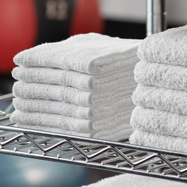 Lavex Economy 12" x 12" 100% Cotton Wash Cloth .75 lb. - 300/Case