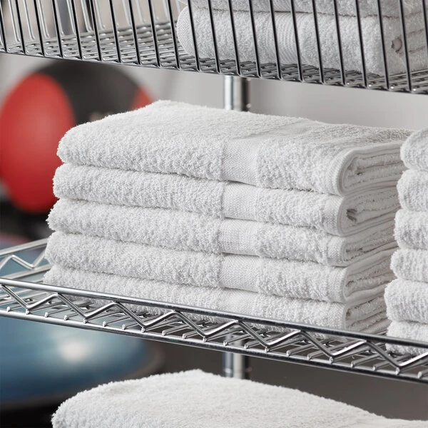 Lavex Economy 22" x 44" Cotton Pool / Bath Towel 6 lb. - 12/Pack