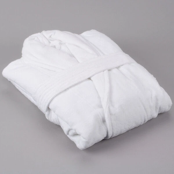 Oxford Velour Shawl Collar Bath Robe - 12/Pack