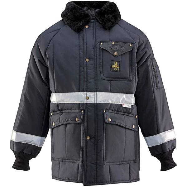 RefrigiWear Iron-Tuff Enhanced Visibility Siberian Navy Jacket 0343RNAVXLG - XL