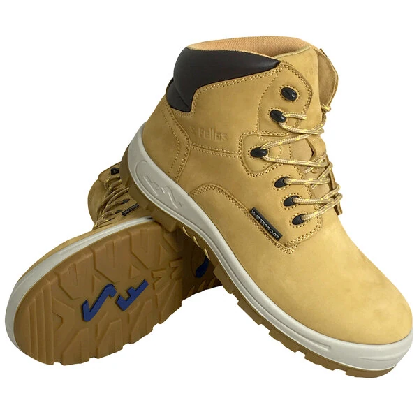 Genuine Grip® 6052 Poseidon Men's Size 10.5 Medium Width Wheat Waterproof Composite Toe Non Slip Full Grain Leather Boot