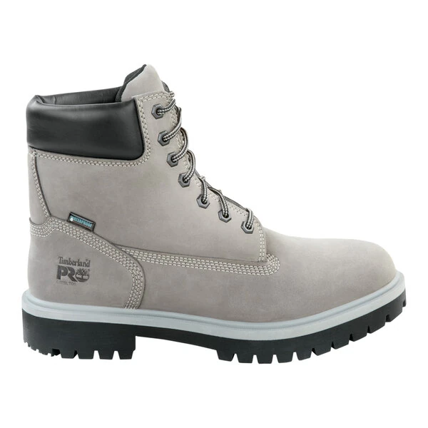 Timberland PRO 6" Direct Attach Men's Size 10.5 Medium Width Castlerock Gray Steel Toe Non-Slip Leather Boot STMA41QN