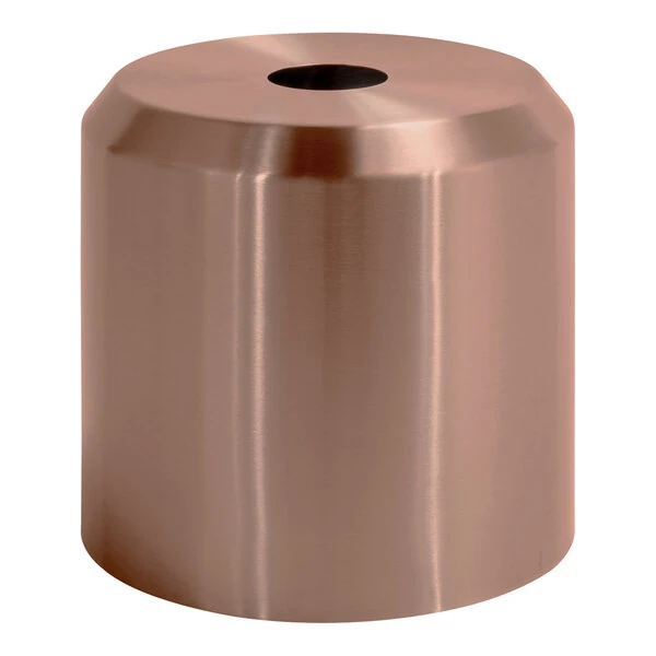 room360 Geneva 6 1/4" Rose Gold Stainless Steel Square Tissue Box Cover - 4/Pack