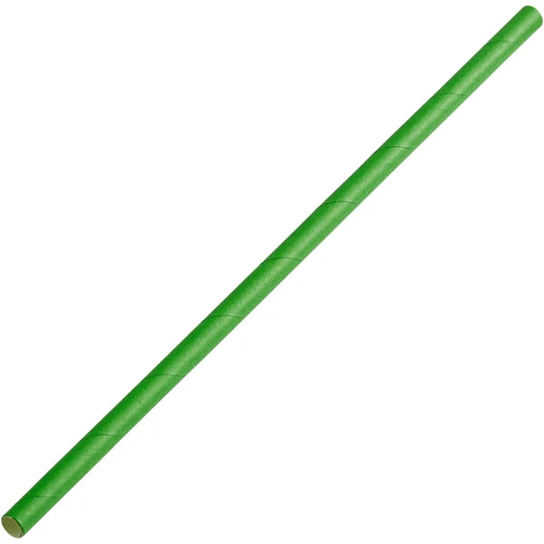 EcoChoice Green Paper Cake Pop Straw 7 3/4" - 4,800/Case