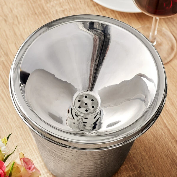 Acopa Stainless Steel Wine Tasting Spittoon Lid for 4 Qt. Bucket