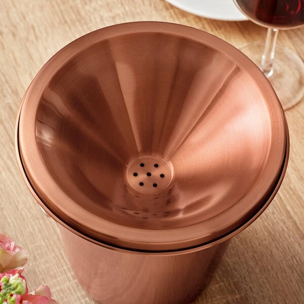 Acopa Copper Stainless Steel Wine Tasting Spittoon Lid for 4 Qt. Bucket