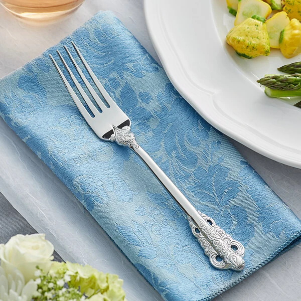 Acopa Ophelia 8 1/8" 18/10 Stainless Steel Extra Heavy Weight Dinner Fork - 12/Case
