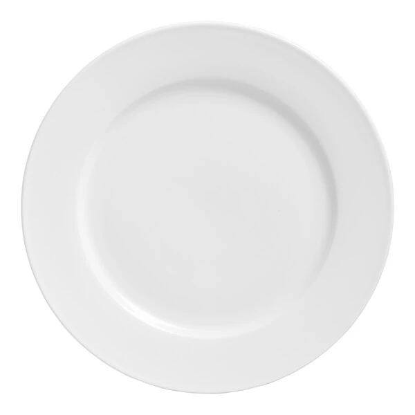 Varick Classic Cafe from Steelite International 10 5/8" Bright White Wide Rim Plate - 12/Case
