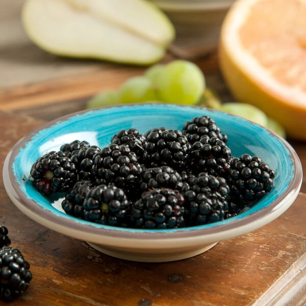 Carlisle 5401815 Mingle 4.5 oz. Aqua Melamine Fruit Bowl - 48/Case