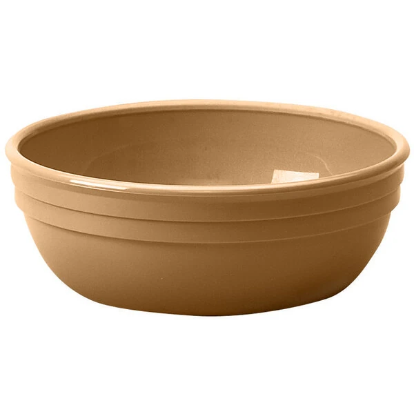 Cambro 100CW133 Camwear® 12.5 oz. Beige Polycarbonate Nappie Bowl - 48/Case