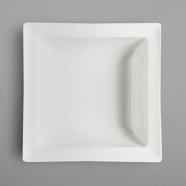 RAK Porcelain Classic Gourmet 22 oz. Ivory Porcelain Square Salad Bowl - 6/Case