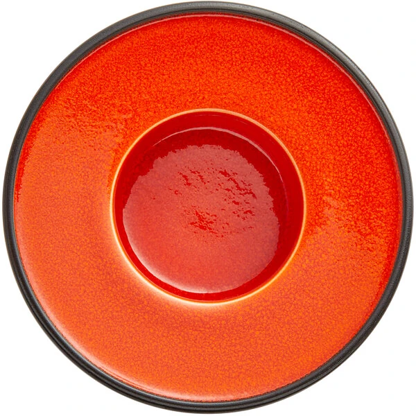RAK Porcelain Fire 5 1/2" Orange Porcelain Saucer - 6/Case