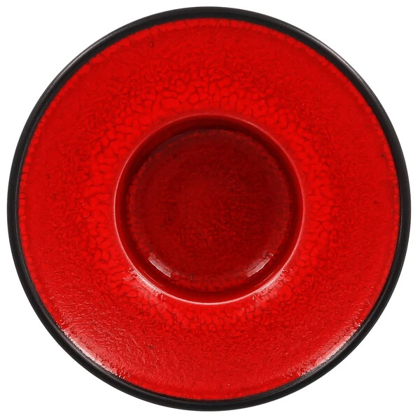 RAK Porcelain Fire 5 1/2" Red Porcelain Saucer - 6/Case