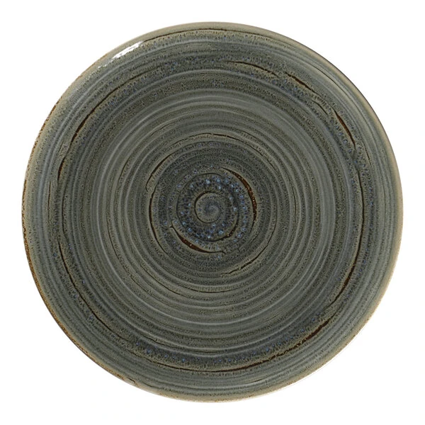 RAK Porcelain Rakstone Spot 11 7/16" Peridot Porcelain Flat Coupe Plate - 12/Case