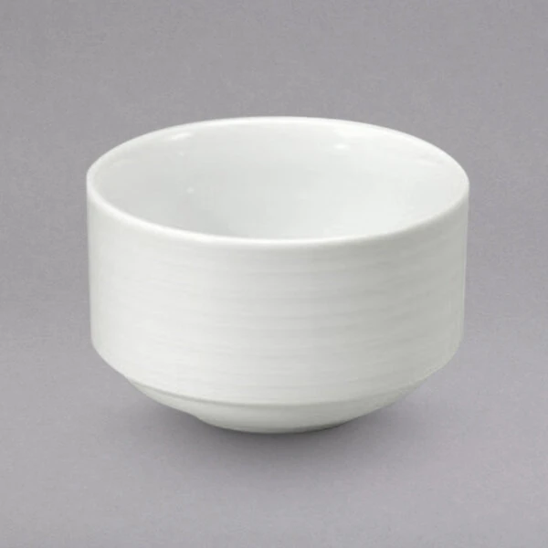 Sant' Andrea Botticelli by 1880 Hospitality R4570000705 9 oz. Stackable Bright White Porcelain Bouillon Cup - 36/Case
