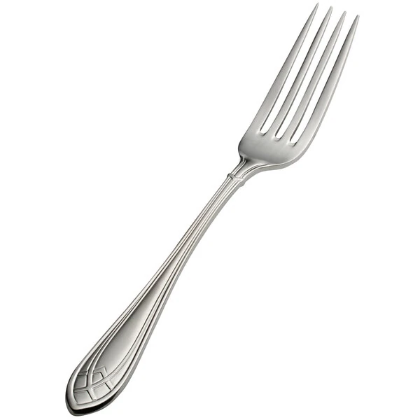 Bon Chef S1406 Viva 8 1/2" 18/10 Stainless Steel European Size Dinner Fork - 12/Case
