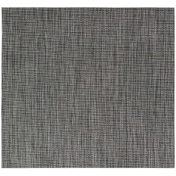 Front of the House Metroweave 14" x 13" Black Tweed Woven Vinyl Rectangle Placemat - 12/Pack