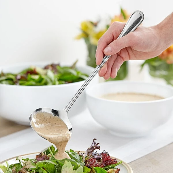 Acopa Edgeworth 2 oz. 18/8 Stainless Steel Extra Heavy Weight Ladle