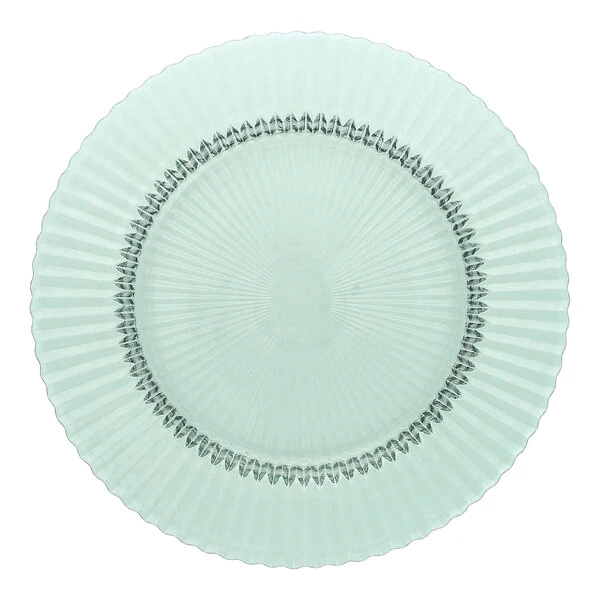 Zwiesel Fortessa Archie 12 13/16" Verde Round Glass Charger Plate - 12/Case