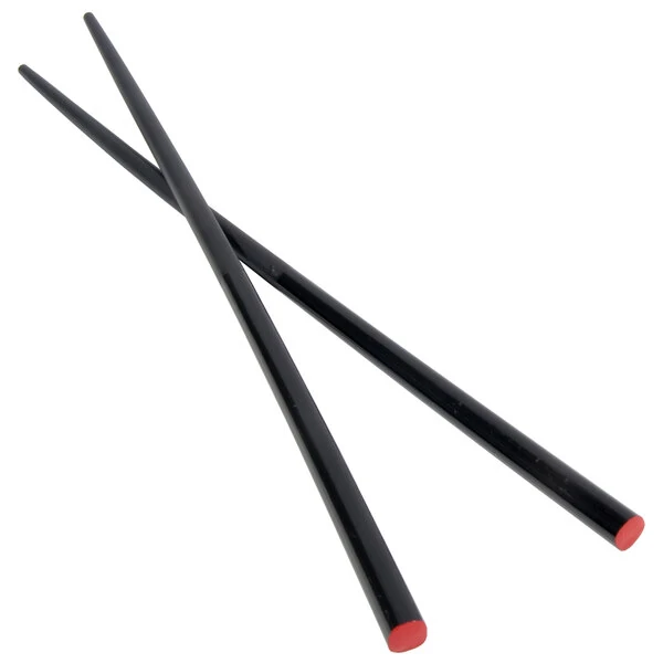 Town 51314 9 3/4" Black Lacquered Wood Japanese Style Chopsticks Pair   - 5/Pack