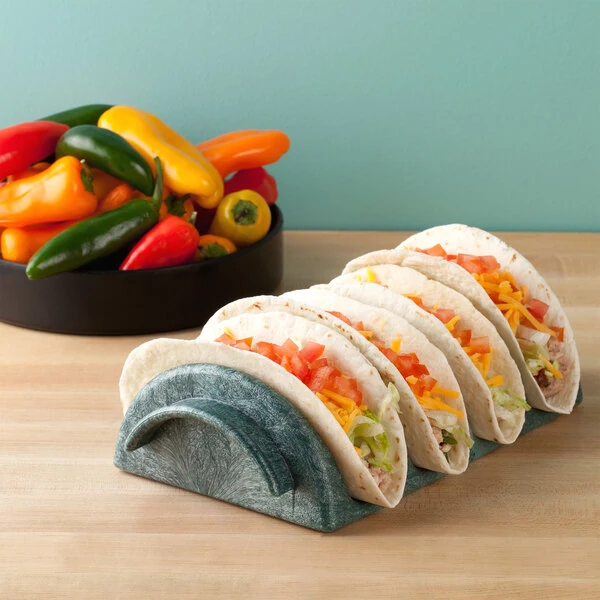 HS Inc. HS1022 4 Shell Jalapeno Polyethylene Taco Server - 12/Case