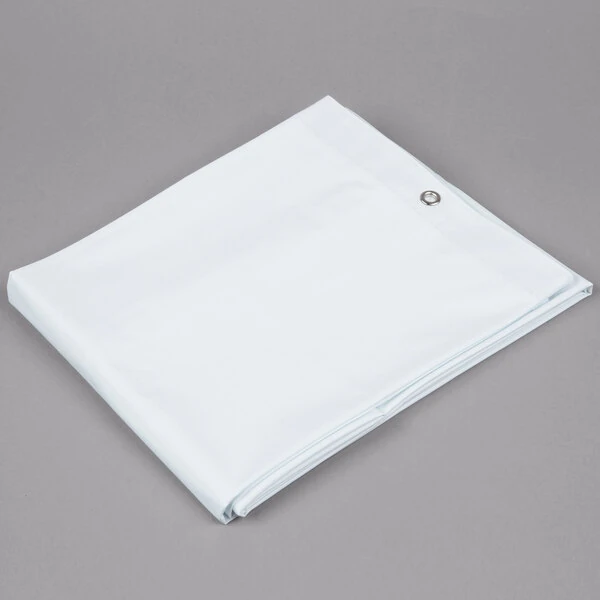 Bobrick 204-3 White Vinyl Shower Curtain - 70" x 72"