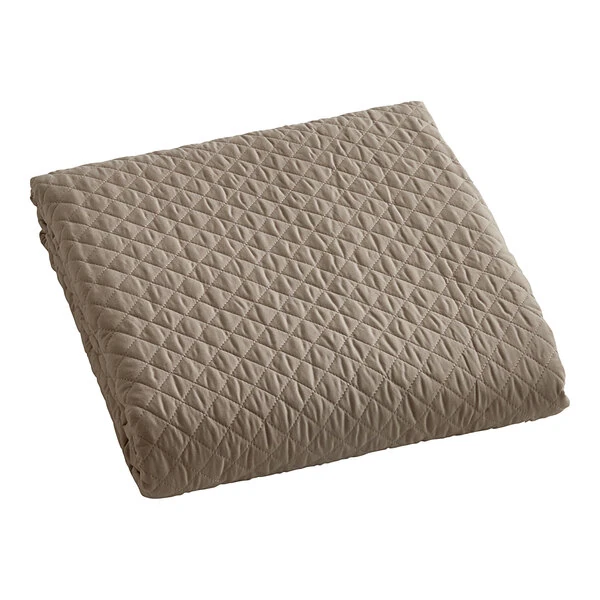 Berkshire Hospitality Radiance 108" x 94" King Size Truffle 100% Polyester Diamond Quilt Coverlet - 4/Case