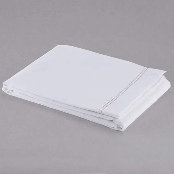 Oxford Superblend Microfiber Twin Size Flat Sheet, 66" x 104" - 12/Case