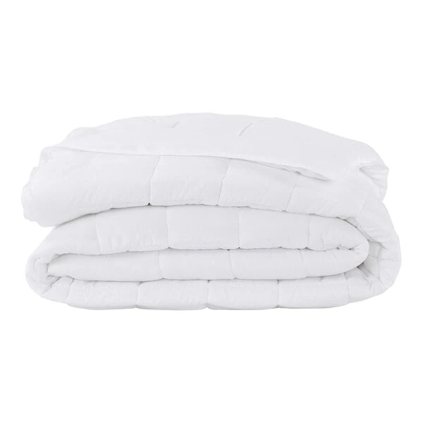 Berkshire Hospitality LiteLuxe 84" x 84" Full / Queen Size True White 100% Polyester Comforter - 4/Case