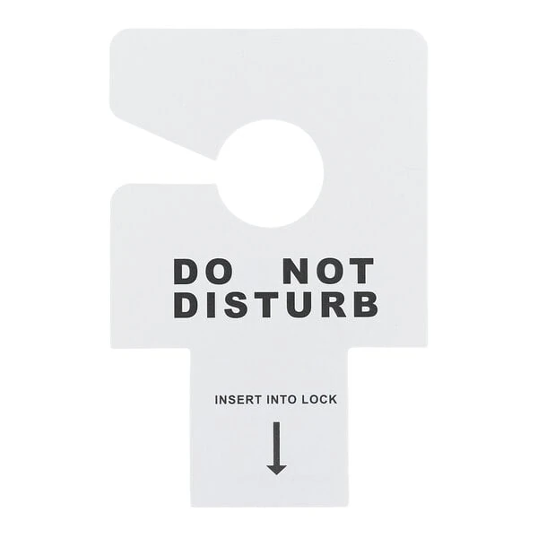 Novo Essentials Hotel Door Sign - Do Not Disturb - Key Slot or Hang - 100/Pack