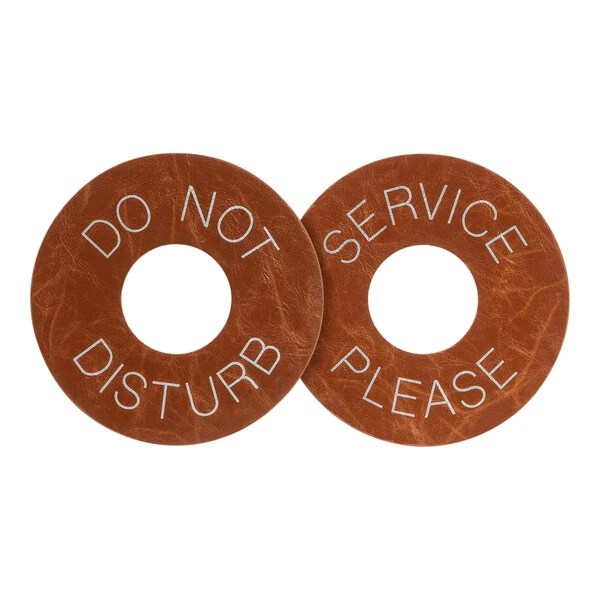 room360 Austin 4 3/4" Round Saddle Faux Leather Door Hanger - 24/Pack