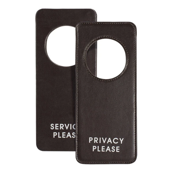 room360 London Brown Faux Leather Door Hanger - 24/Pack