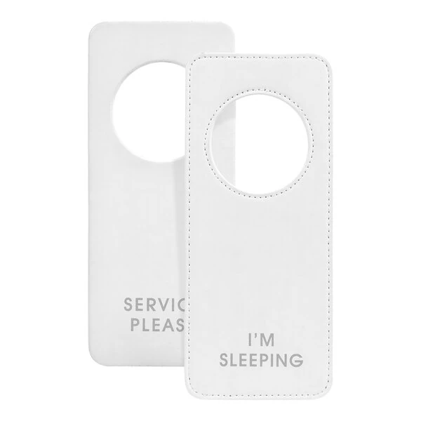 room360 London White Faux Leather Door Hanger - 24/Pack