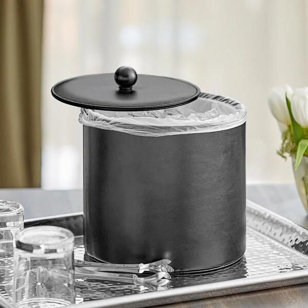 Choice 3 Qt. Black Vinyl Insulated Ice Bucket