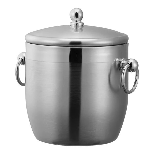 Service Ideas 44 oz. Brushed Stainless Steel Hotel Ice Bucket IB13BS