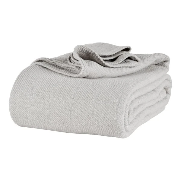 Berkshire Hospitality AllSoft 108" x 90" King Size Gray 100% Cotton Blanket - 4/Case
