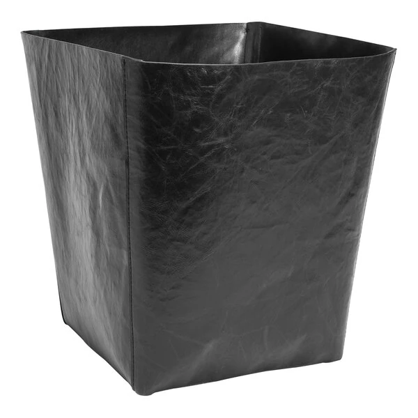 room360 Austin 14 Qt. Black Faux Leather Flare Wastebasket - 4/Pack