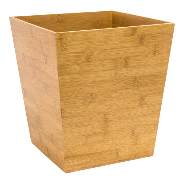 room360 Bali 14 Qt. Natural Bamboo Flare Wastebasket - 4/Pack