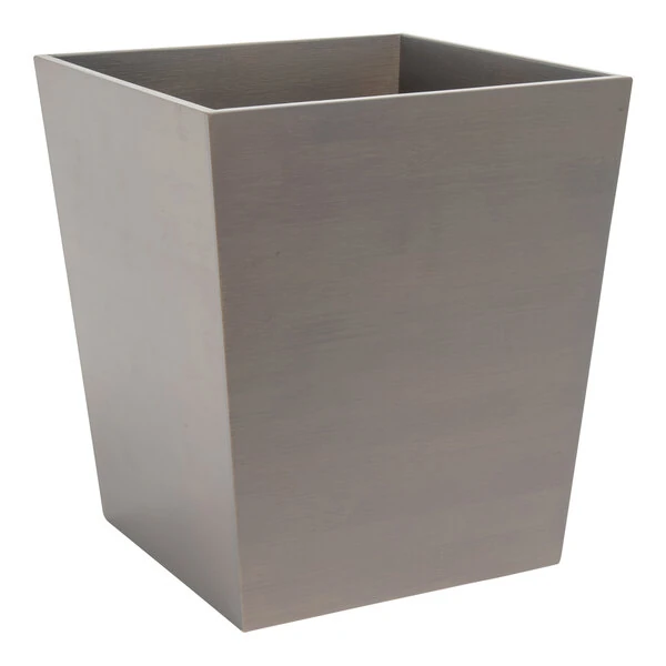 room360 Bali 14 Qt. Smoke Bamboo Flare Wastebasket - 4/Pack