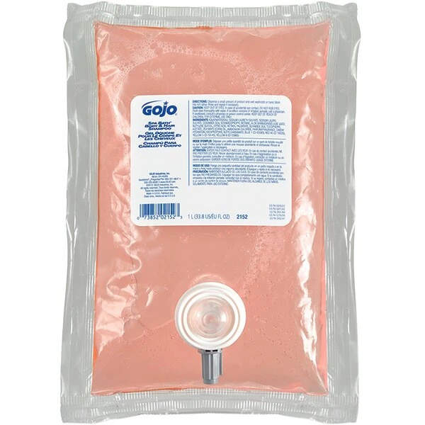 GOJO® 2152-08 NXT® Spa Bath 1000 mL Herbal Liquid Hand, Hair, and Body Wash - 8/Case