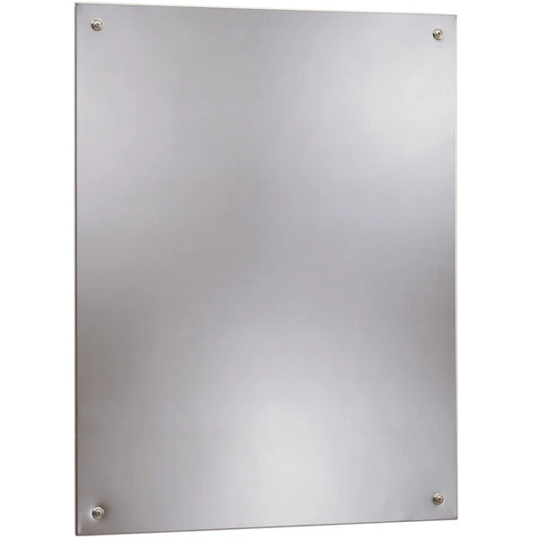 Bobrick B-1556 2436 23 1/2" x 35 1/2" Stainless Steel Wall-Mount Frameless Mirror